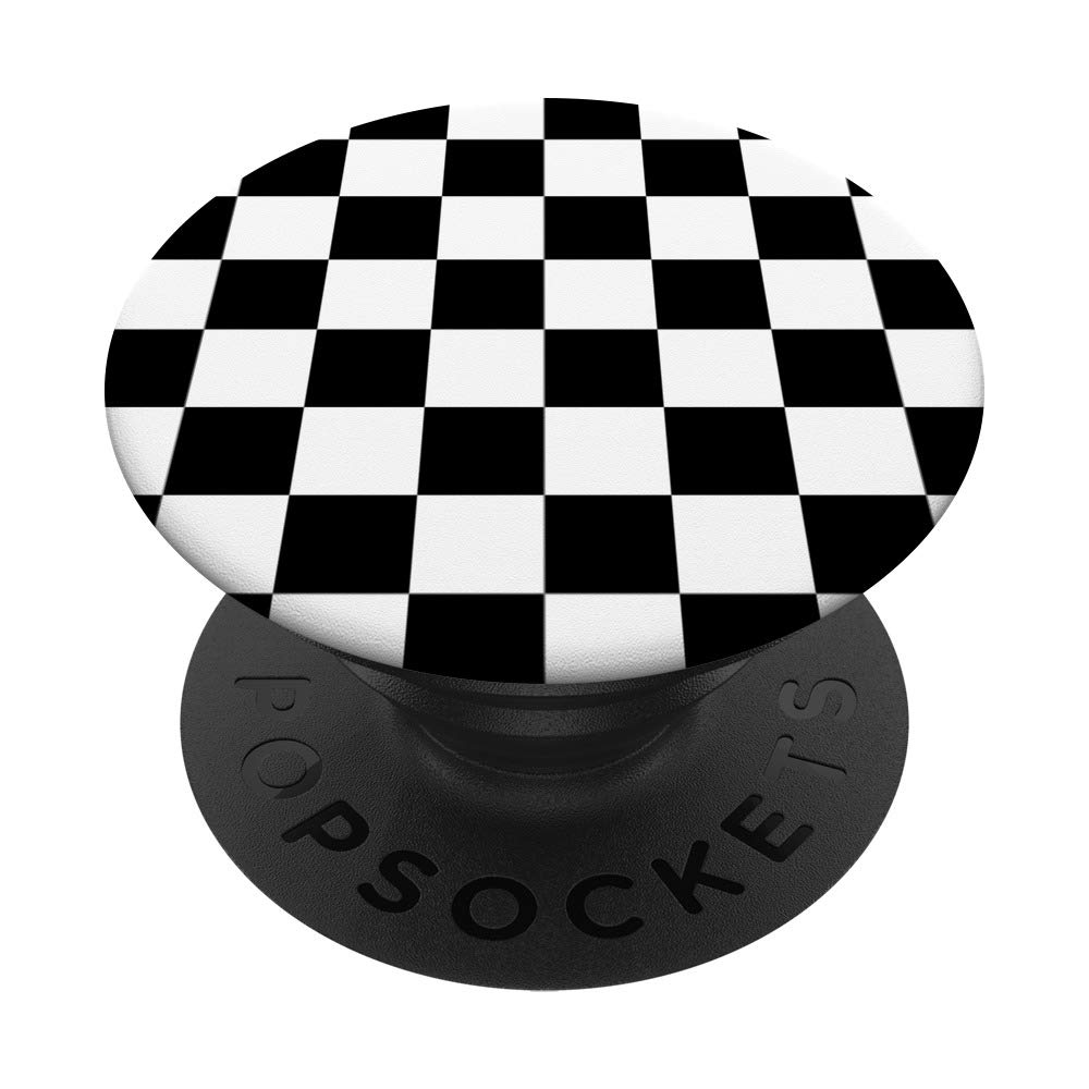 Elegant Chess Board Black and White Checkered Pattern - Gift PopSockets PopGrip: Swappable Grip for Phones & Tablets