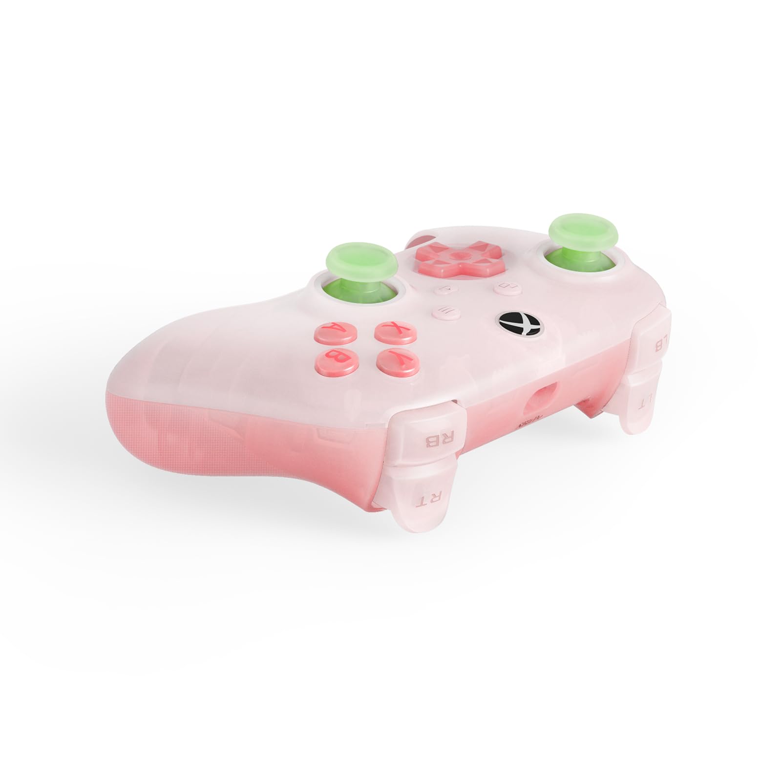 8Bitdo Ultimate Mini Wired Controller for Xbox with RGB Lighting Fire Ring, Hall Effect Joysticks and Triggers, for Xbox Series X|S, Xbox One, Windows 10/11 - Officially Licensed (Translucent Pink)