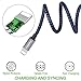 Lightning Cable, YUNSONG 3PACK (6FT) Nylon Braided Charging Cable Cord Lightning to USB Cable Charger Compatible with iPhone 8 8 Plus X 7 7Plus 6s 6sPlus 6 6Plus 5 5s 5c SE iPad iPod & More (Blue)