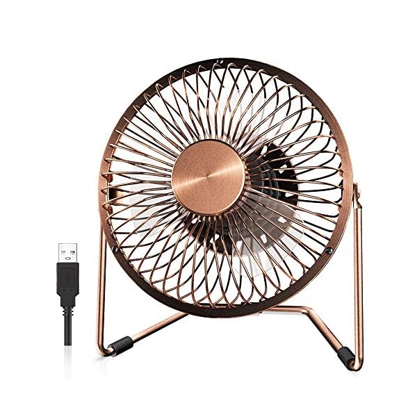 EasyAcc-USB-Desk-Fan-5-Inch-Desktop-Silent-Fan-Air-Circulator-2-Speeds-360-Rotation-Brushless-Motor-Noiseless-for-Home-and-Office-Laptop-Notebook-PC-Desk-Table-Fan-Metal-Brone EasyAcc USB Desk Fan 5 Inch Desktop Silent Fan Air Circulator 2 Speeds 360° Rotation Brushless Motor Noiseless for Home…