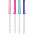 REDUCE Reusable Coldee 2.0 Twirl Straw Set, 4 Pack - Spill-Proof, BPA-Free, Dishwasher-Safe - Fits 14 oz Coldee Tumblers and Mugs, Assorted Colors