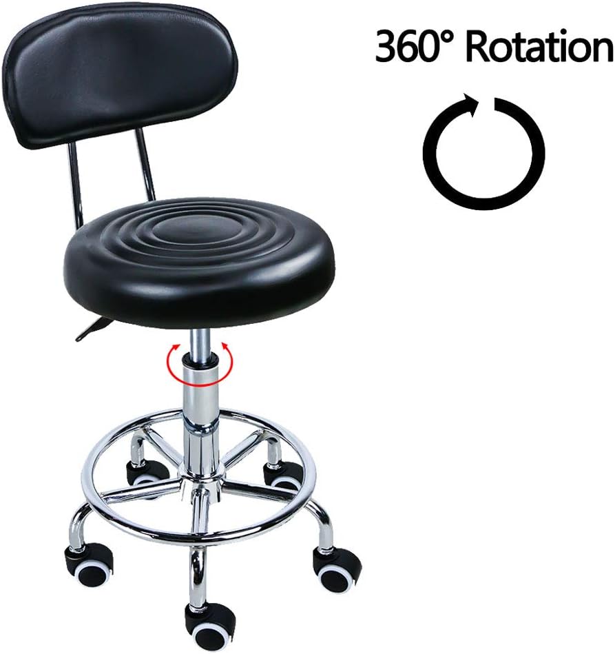 Swivel Salon Stool Chair,PBOHUZ Backrest Adjustable Hydraulic Chair with Rolling Wheels for Beauty Salon Spa Tattoo Massage Dental Clinic Office Art Studio …: Kitchen & Dining