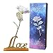 LOUJLU Gold Foil Rose Artificial Forever Flowers with Love Shaped Base Unique Gift for | Mother’s Day | Valentine's Day | Anniversary | Birthday | Wedding | with Exquisite Box Pack（Colorful）