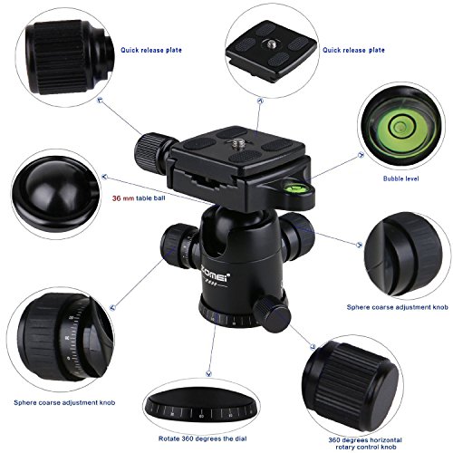 ZOMEI Z699 Magnesium Aluminum Alloy Travel Camera Tripod with Ball Head for Canon,Sony,DSLR