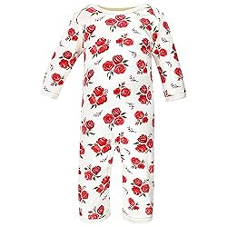 Hudson Baby Girls Cotton Coveralls Rompers, Basic