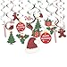 Juvale 30-Pack of Hanging Christmas Decorations - Festive Xmas Swirl Decorations, Winter Wonderland Party Decor, Assorted Designs and Colors