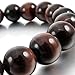 INBLUE Women,Men's 10mm Energy Bracelet Link Wrist Energy Stone Brown Buddha Mala Bead Elastic