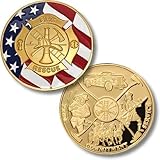 Maltese Cross with Flag Challenge Coin