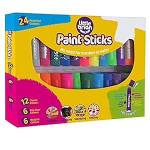 Little-Brian-LBPS10CMDA24-Paint-Sticks-Bumper-Pack-24-Assorted-Multi Little Brian Watercolour LBPS10CMDA24 Paint Sticks Bumper Pack, 24 Assorted, Multi