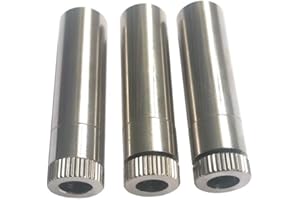 LILLY ELECTRONICS 3pcs Silver Metal Laser Diode Housing 12x40mm for 5.6mm To-18 Laser Diode with 200-1100nm Collimating Lens