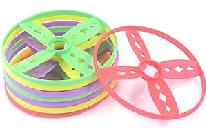 Ivtivfu 12PCS Flying Disc Launcher Toy Supplements, Manual Capture Game for Kids, Outdoor Toys for Toddler Ages 3-8