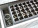 DR. ORGANIZER 40 Compartment Stack Em Box Large Ring and Earring Drawer Jewelry Tray, USA Patented, Clear with Gray Insert