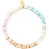 Pura Vida Bracelets Pastel Puka Shell Bead Stretch Bracelet for Women - One Size