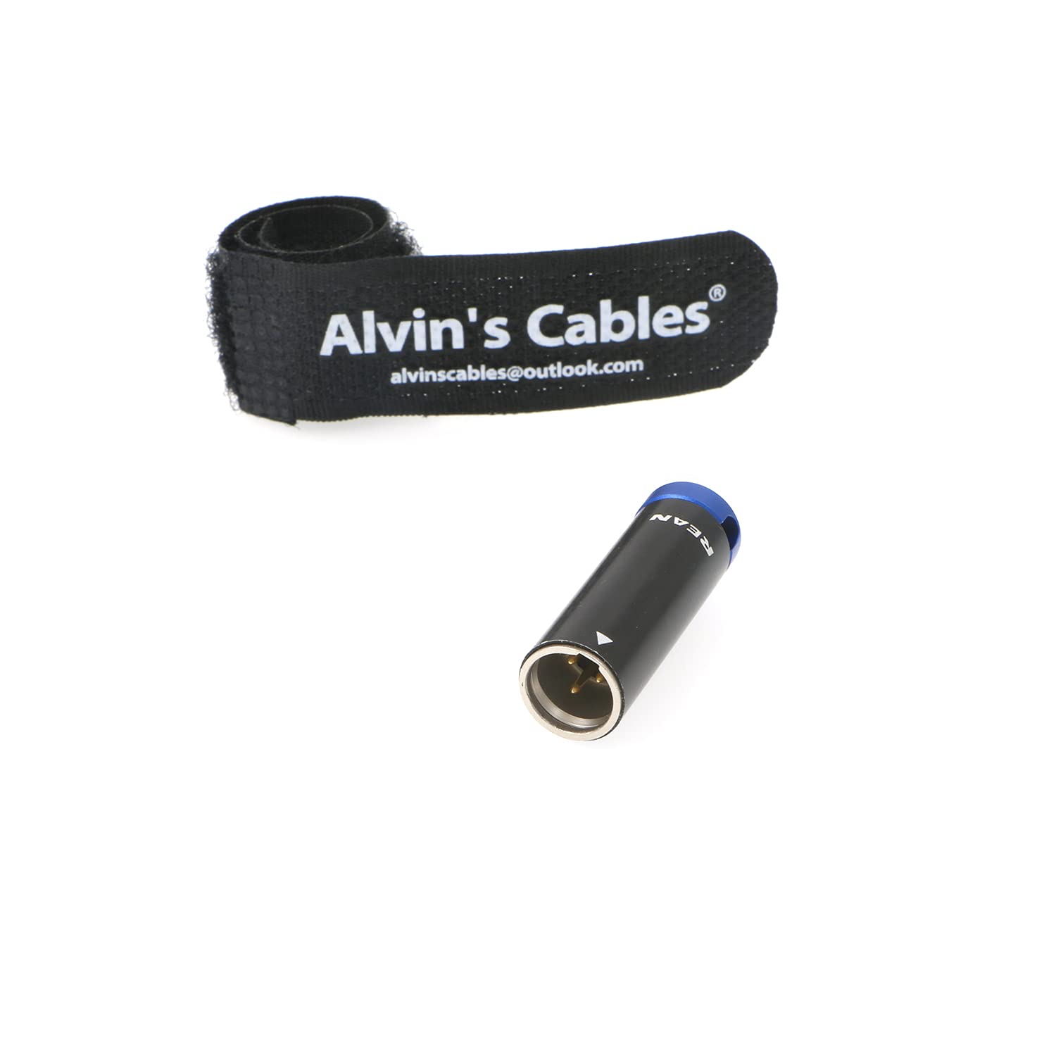 Low-Profile 3 Pin Male Mini XLR Connector Original Plug for Audio Microphone Cable Alvin’s Cables Blue