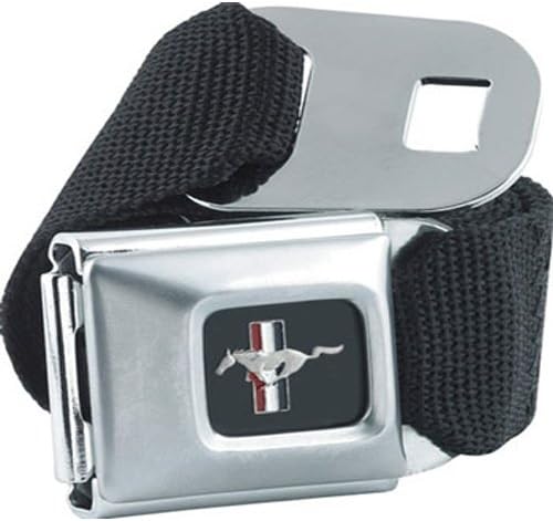 Automobile Company Vintage Ford Nissan Mustang Acura Checy Logo Black Seatbelt Belt Buckle (Mustang)