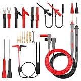 Micsoa MICTL-038 Premium Test Leads Set, Digital Multimeter Leads Kit Multimeter Probes Electronic Multimeter Test Leads with Alligator Clips Set of 20
