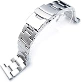MiLTAT 22mm Stainless Steel Watch Band Super Boyer Straight End Bracelet Brushed