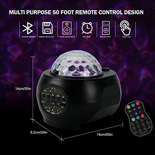 LED26 Colors Star Projector Night Light,Projector with Remote Control & Music Speaker Starry Projector for,Christmas Halloween Gifts,Baby Kids Adults Bedroom/Game Room/Home Theatre (Black)