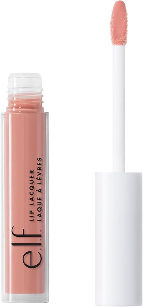 e.l.f. Lip Lacquer, Whisper Pink | Hydrating Lip Gloss, Non-Sticky Ultra-Shine with Vitamin A & E, Vegan & Cruelty-Free