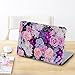 MacBook Air 13 Inch Case, iCasso Rubber Coated Soft Touch Hard Shell with Keyboard Cover,Only Compatible MacBook Air 13 Inch (Model A1369/A1466),Not Fit 2018 Version Model A1932, (Purple Flower)