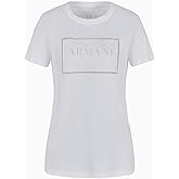 Armani Exchange Womens Embroidered Logo Cotton Tee