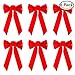 Resinta 6 Pack Red Velvet Christmas Bow for Holiday Christmas Decoration or Home Décor, 10 Inch by 16 Inch (6)