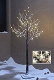Lightshare™ NEW 5FT 72L LED Snow Tree,+Free Gift:10L LED Snow Flake Decoration Light,Home/Festival/Party/Christmas,Indoor and Outdoor Use,Warm White