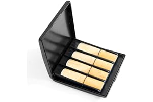 Deskbloom Saxophone Reeds Storage Case 8-Grid Portable Waterproof ABS Box for Alto Tenor Soprano Sax