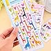 ONOR-Tech 4 Sheets Cute Lovely Cartoon Animal 3D DIY Decorative Adhesive Puffy Sticker Tape / Kids Craft Scrapbooking Sticker Set for Diary, Album