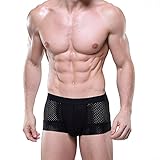 Welltogther Mens Ice Silk Boxer Briefs Breathable Panties Underwear