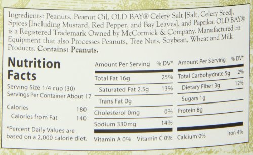 Virginia Diner Peanuts, Old Bay Seasoned, 18-Ounce