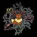 Pokemon Mono Eeveeloutions Eevee T-shirt (Medium, Black)
