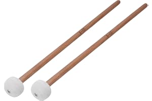 LIEBEWH 2Pcs Drum Timpani Mallets Soft Felt Snare Drum Sticks Percussion Mallets for Musical Instrument Accessories