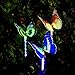 YUNLIGHTS 3pcs Garden Solar Lights Outdoor Garden Stake Lights Multi-Color Changing LED Fiber Optic Butterfly with Purple LED Light Stake for Garden Patio Backyard Decoration