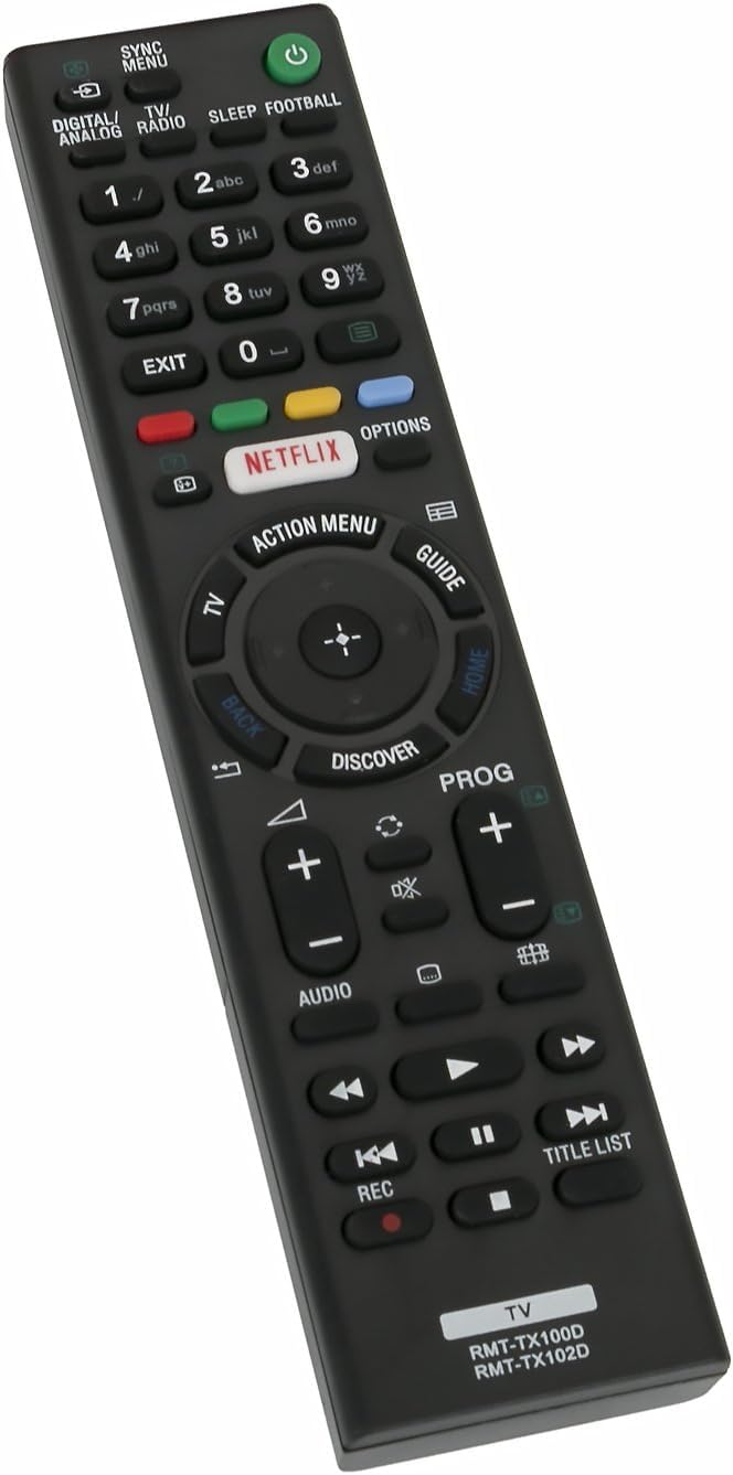 VINABTY RMT-TX102D Replaced Remote Control for SONY RMT-TX100D KDL-48R550C KDL-40R453C KDL-49WD751BU KDL-48R553C KDL-32R403C KDL-32WD757 KDL-32R403CBU 32WD60 40WD653BU 43WD75 48WD653BU RMTTX102D
