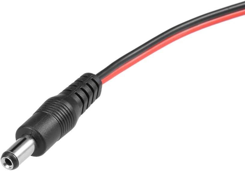 sourcing map 2.1mmx5.5 mm 12V DC Male Jack to Alligator Clip Power Cable Connectors 54cm for CCTV Security Camera Lighting Adapter - Image 5