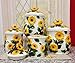 3-D Sunflower 4-piece Canisters Set, 83001