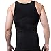 FitnessSun - Mens Tights Undershirt - Compression Base layer - Body Shaper Sports Muscle Tank Top - Abs Abdomen Slim Black LRG
