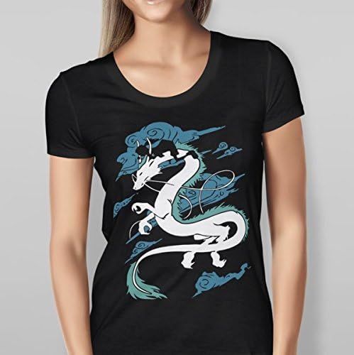 MerchDistributor Spirited Away Dragon Womens Black T-Shirt