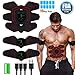 zociko ABS Stimulator Muscle Toner, Abdominal Toning Belt Muscle Smart EMS Body Trainer, USB Rechargeable LCD Display 6 Modes & 9 Levels Wireless Portable Unisex Fitness Training Fat Burnin