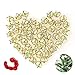50 Pack 1 Inch Jingle Bells Christmas Gold Jingle Bells for Craft Festival Decoration with 30 Meter Red Cord and 12 Bowknots