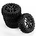 SkyQ 4pcs RC 1/8 Scale Off Road Car Buggy RC Tires Tyre and Wheels for Redcat HSP HPI Black
