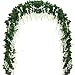 Flower Garland Artificial Wisteria Garland Wisteria Vine 5pcs 7.2ft/Piece Wisteria Artificial Flowers Garland Fake Wisteria Garland Greenery for Wedding Arches Decor (White)