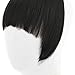 REECHO Fashion Full Length Synthetic 1 Piece Layered Clip in Hair Bangs Fringe Hairpieces Hair Extensions Color - Natural Black