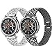 Dsytom Jewelry Bezel Ring Compatible with Galaxy Watch 46mm 2 Pack,Galaxy Gear S3 Frontier & Classic Bezel Ring Cover Protector Adhesive Loop Anti Scratch Design for Samsung Galaxy Watch Accessory