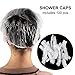 Disposable Shower Caps,MASWATER 100 Pcs Plastic Waterproof Clear Bath Caps Shower Hair Caps for Home Use,Women Spa,Hotel and Hair Salon, Portable Travel Normal Size