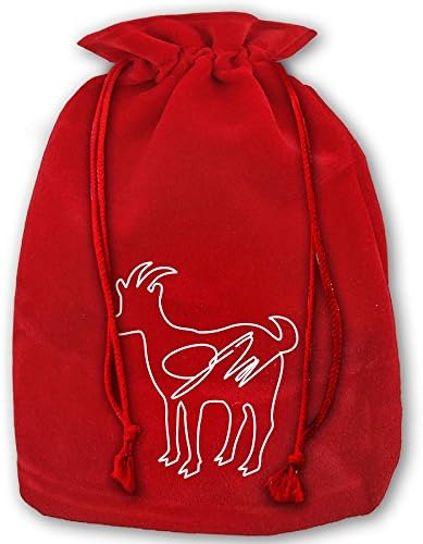Hi X-mas Erika C Costell Big Fabric Christmas Gift Bags Drawstring Tote 14x18 Inch Festival Present Bags Santa Claus Candie Bags