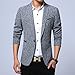 Benibos Mens Premium Casual One Button Blazer Slim Fit Coat Jacket (S, 5188Light Grey)