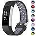 Geak Replacement For Fitbit Alta Bands and Fitbit Alta HR Bands, Sports Accessory Wristband with Secure Watch Buckle,Small,Black with Gray