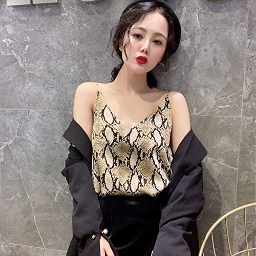 51GOECRjbEL RVXZV SilCsQB Moda Leopard Seda Tops Mujer Satén Tank Top Mujer Top Tallas Grandes Mujer Cuello en V Serpiente Imprimir… RVXZV SilCsQB Moda Leopard Seda Tops Mujer Satén Tank Top Mujer Top Tallas Grandes Mujer Cuello en V Serpiente Imprimir… - Imagen 5